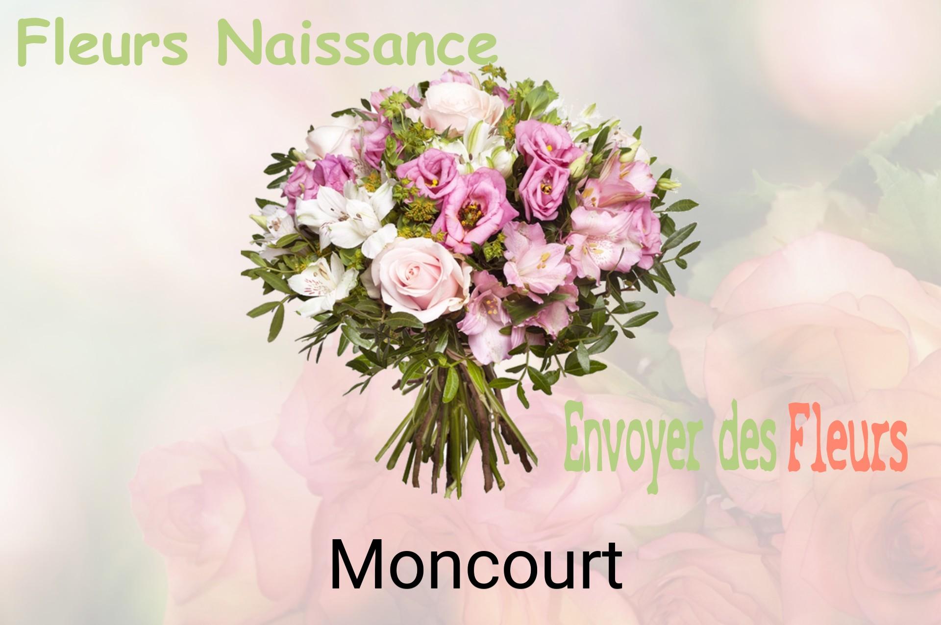 Bouquet de fleurs de naissance livré à Moncourt