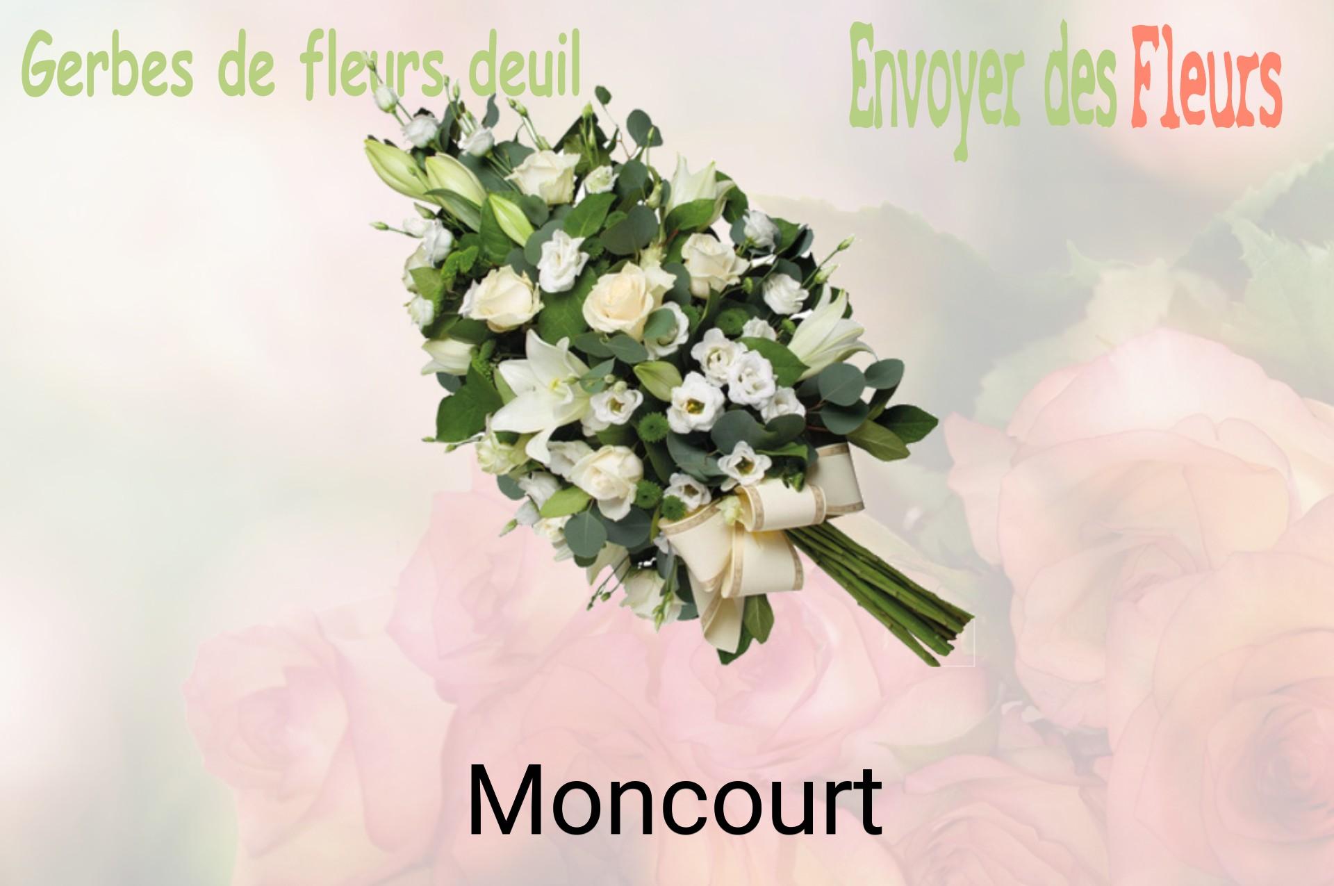 Gerbe de fleurs de deuil livrée à Moncourt